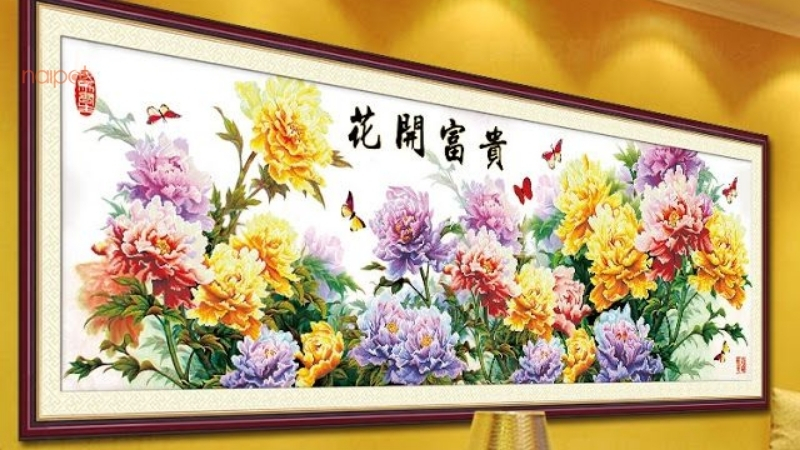 Tranh treo tường Trung Quốc thêu tay 