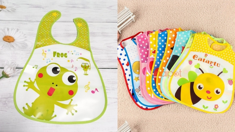 Yếm ăn dặm cho bé Trung Quốc nilon 