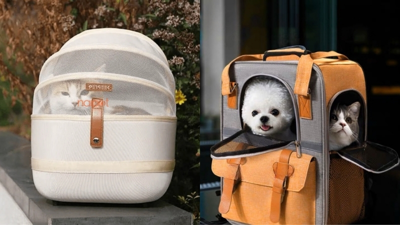 Balo vận chuyển chó mèo Trung Quốc dạng lưới 