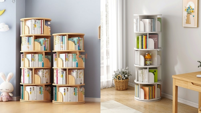 Kệ sách Trung Quốc xoay 360 độ  Kệ sách Trung Quốc xoay 360 độ