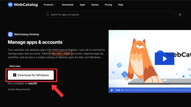 Ấn tải ứng dụng giả lập về máy tính 