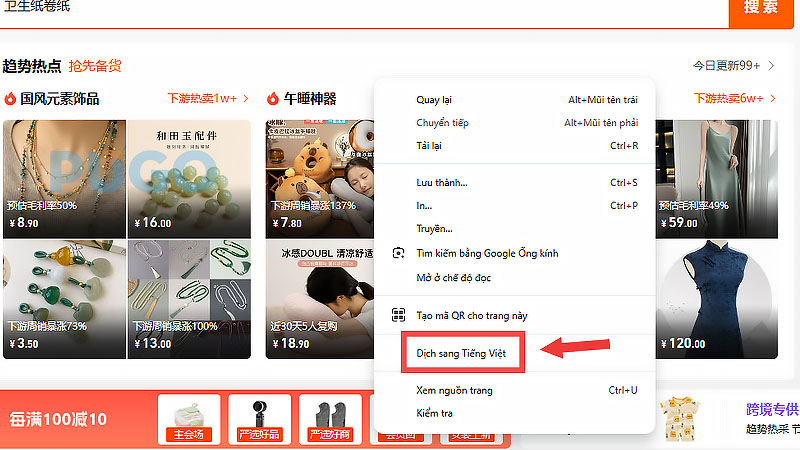 chọn dịch sang Tiếng Việt chọn dịch sang Tiếng Việt