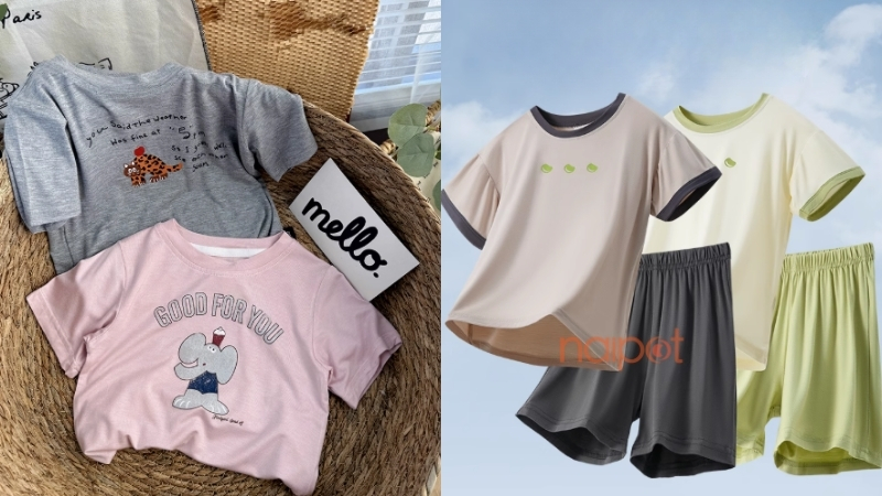 Đồ ngủ trẻ em Trung Quốc modal/milk silk