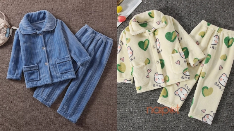 Đồ ngủ trẻ em Trung Quốc nỉ bông 