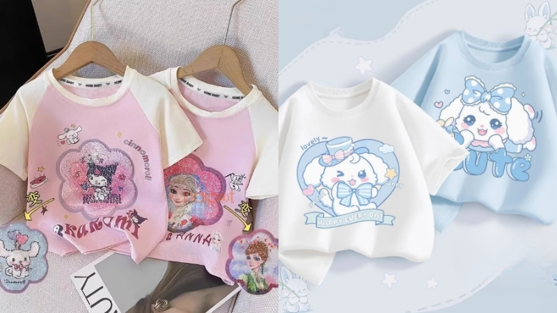 Áo thun trẻ em in hình hoạt hình 