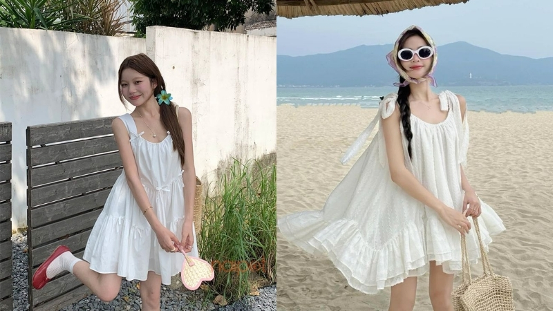 Babydoll dáng ngắn hai dây 