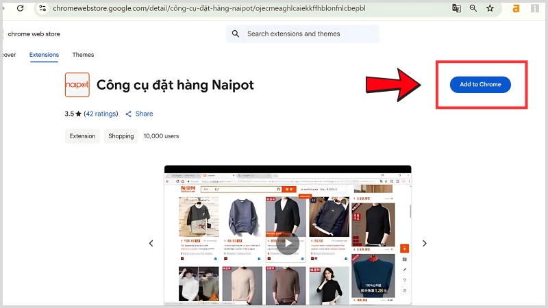 Bấm chọn Add to Chrome