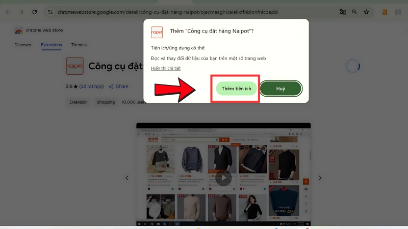 Chọn Thêm tiện ích để cài đặt công cụ 