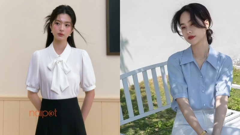 Áo voan Trung Quốc sơ mi 