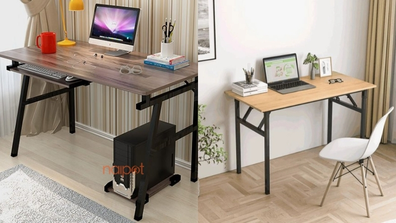 Bàn học thông minh gấp gọn chân sắt 