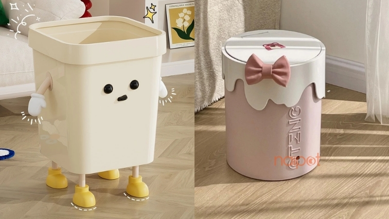 Thùng rác có nắp đậy 
