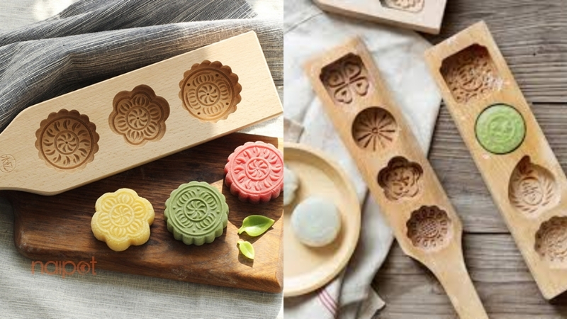 Khuôn làm bánh trung thu bằng gỗ 