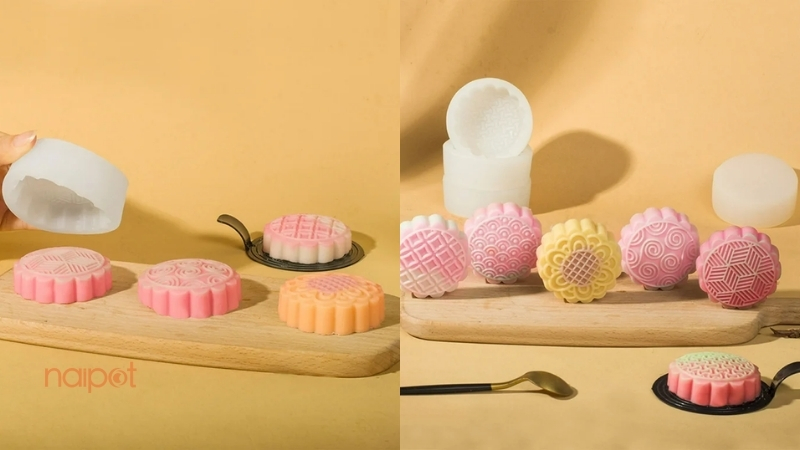 Khuôn làm bánh trung thu bằng silicon 