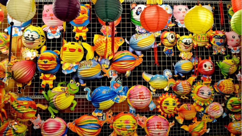 Đèn lồng giấy xếp 