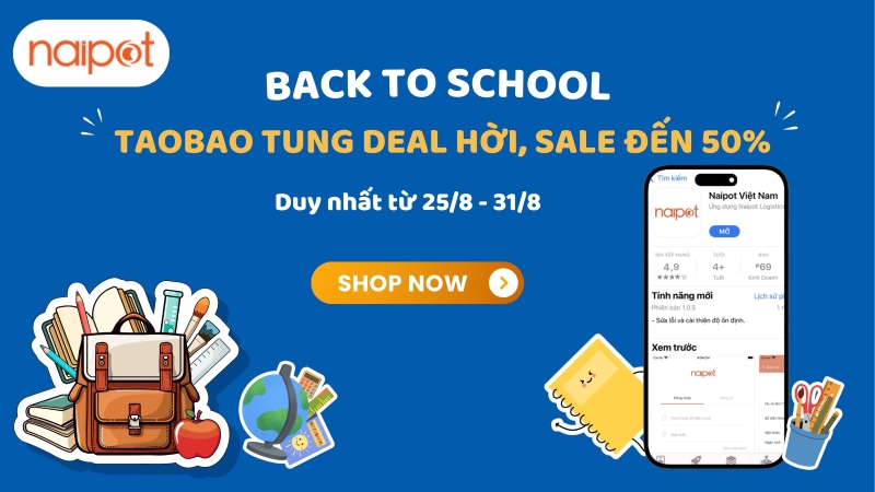 Mùa tựu trường: Taobao sale khủng, giảm giá đến 50% Mùa tựu trường: Taobao sale khủng, giảm giá đến 50%