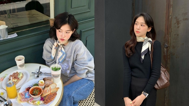 Thắt khăn kiểu double knot Thắt khăn kiểu double knot