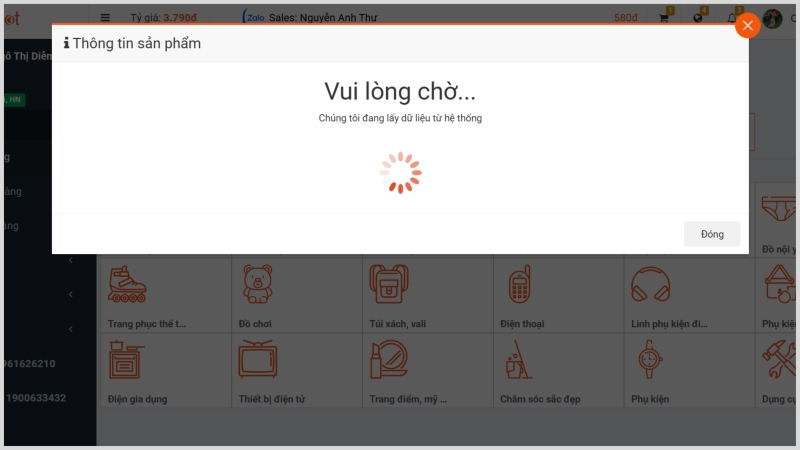 Chờ hệ thống lấy dữ liệu Chờ hệ thống lấy dữ liệu