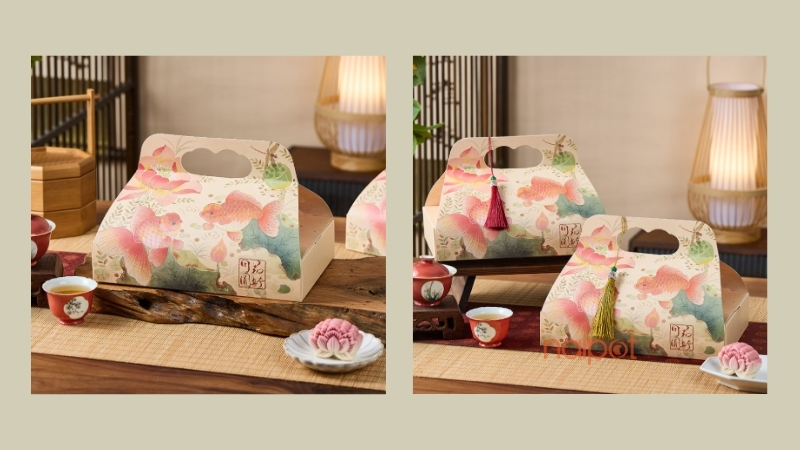 Mẫu hộp quà bằng giấy xách tay 