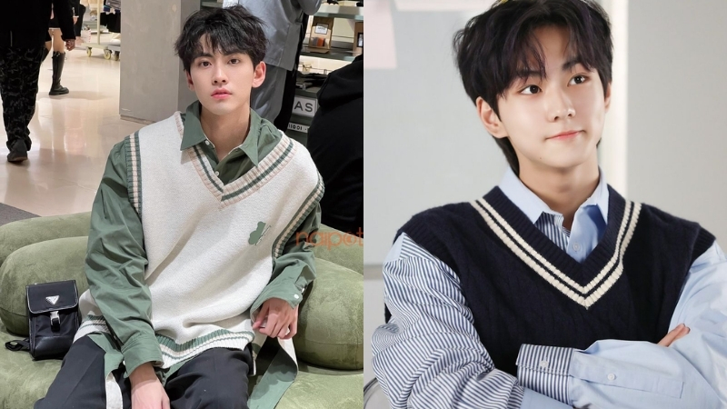 Áo gile nam Trung Quốc chất len 