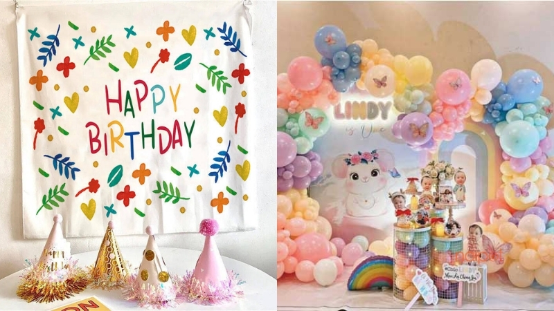 Banner và backdrop sinh nhật Banner và backdrop sinh nhật