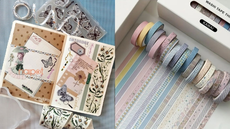 Sử dụng washi tape Sử dụng washi tape