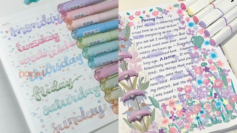 Trang trí với bút màu và doodle Trang trí với bút màu và doodle