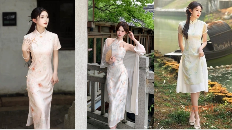 Chất liệu sườn xám Trung Quốc Chất liệu sườn xám Trung Quốc